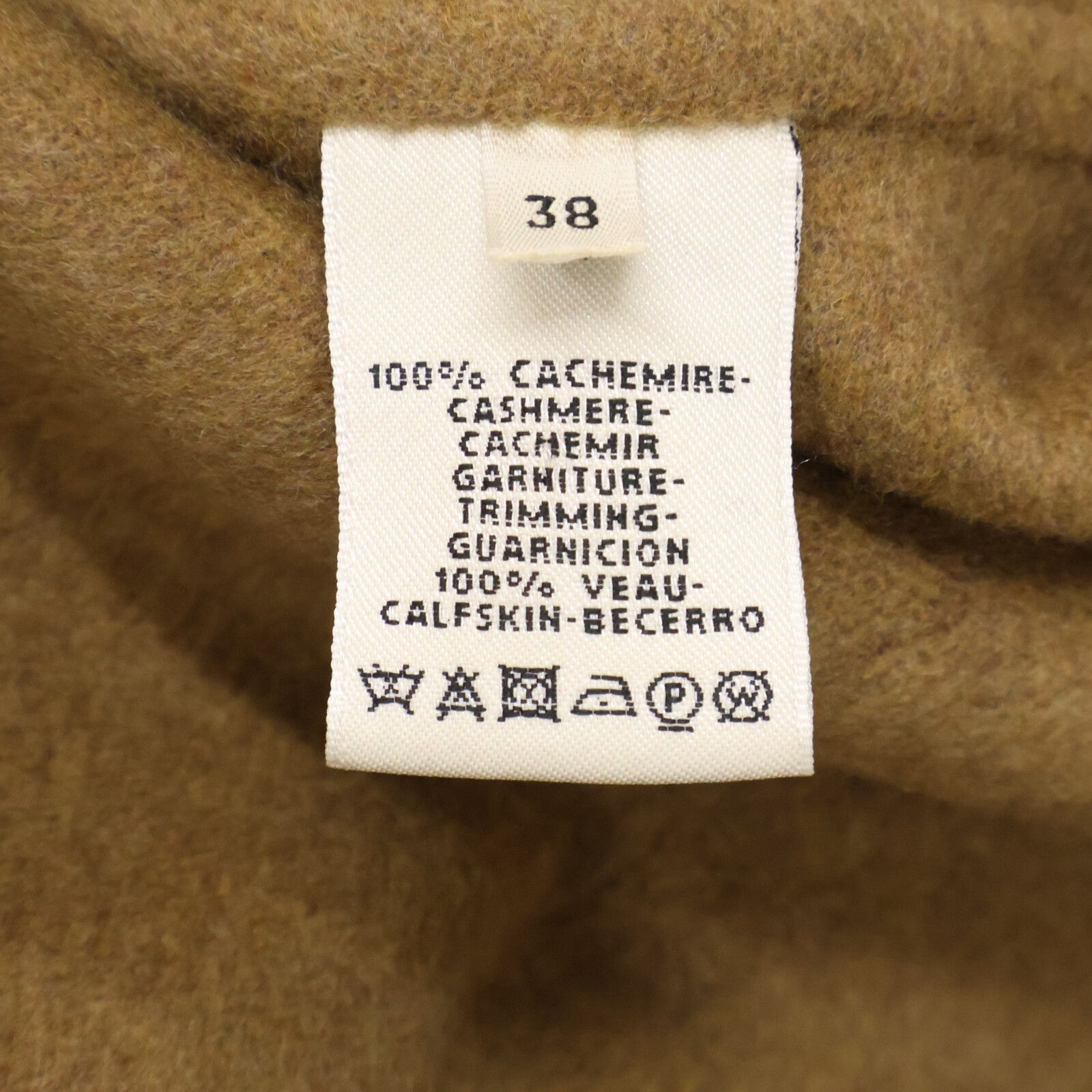 HERMES エルメス 【美品】前ベルト カシミヤ100％ ポンチョ/ケープ 38