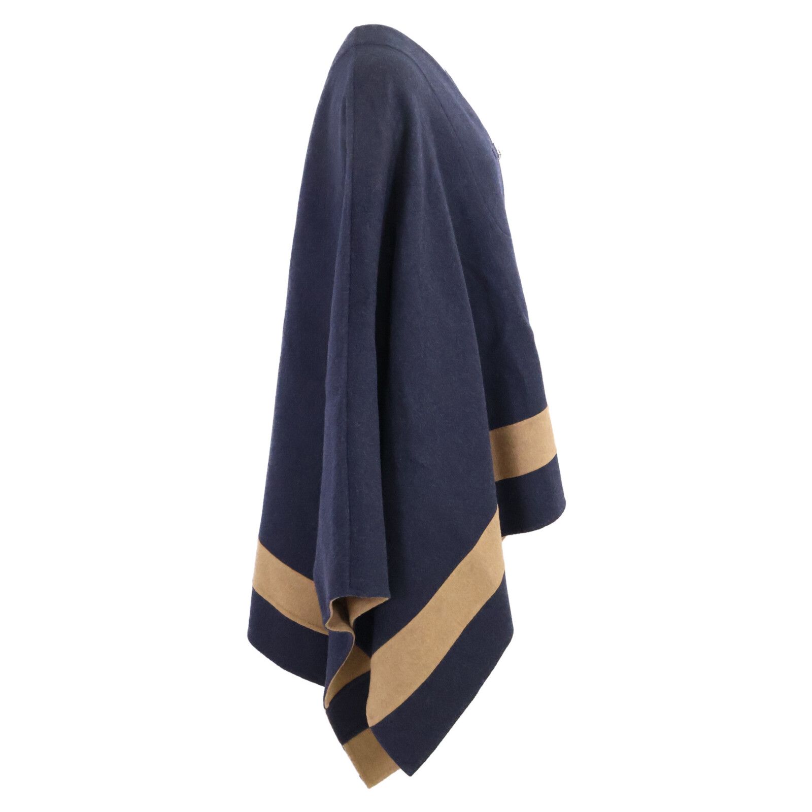 HERMES エルメス 【美品】前ベルト カシミヤ100％ ポンチョ/ケープ 38