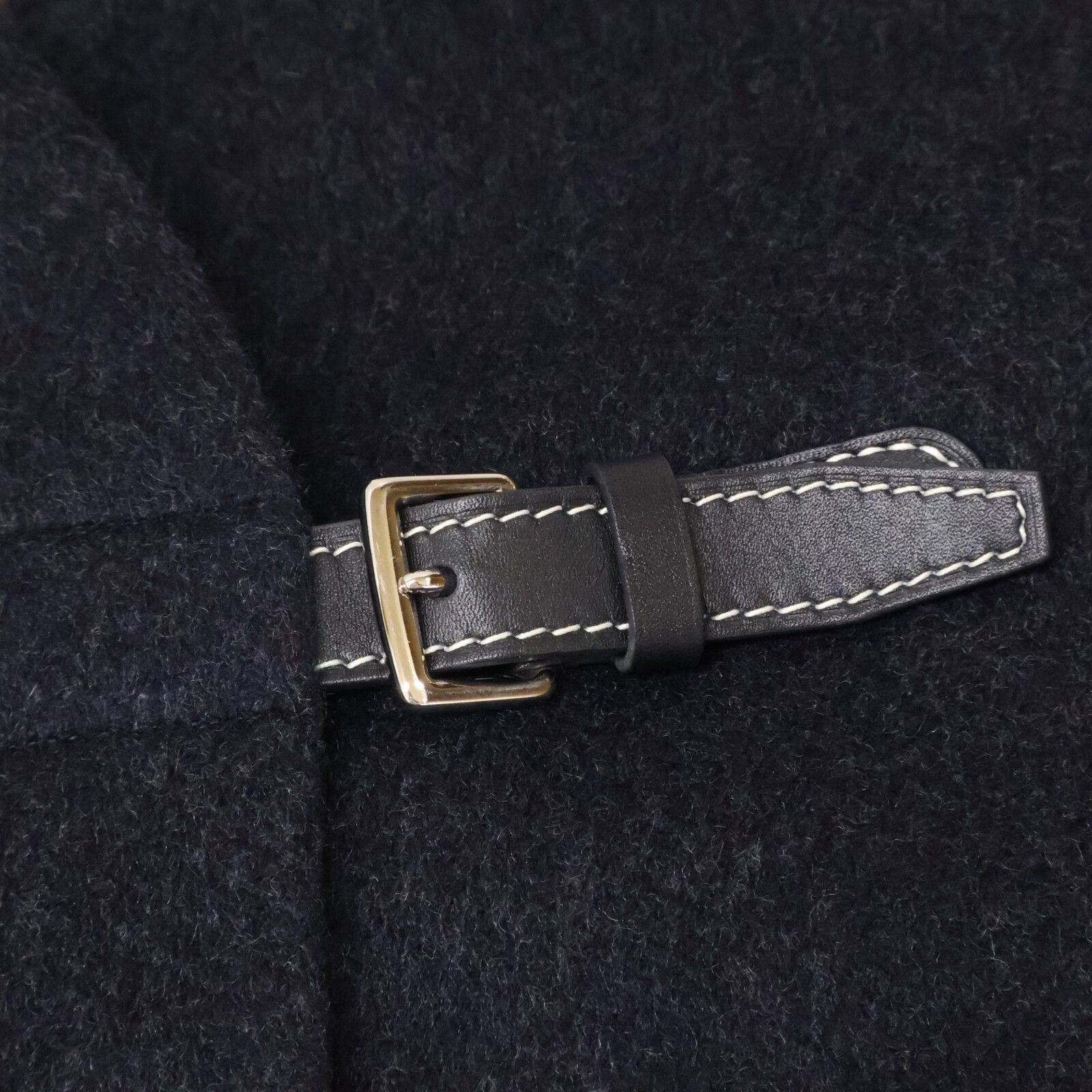 HERMES エルメス 【美品】前ベルト カシミヤ100％ ポンチョ/ケープ 38