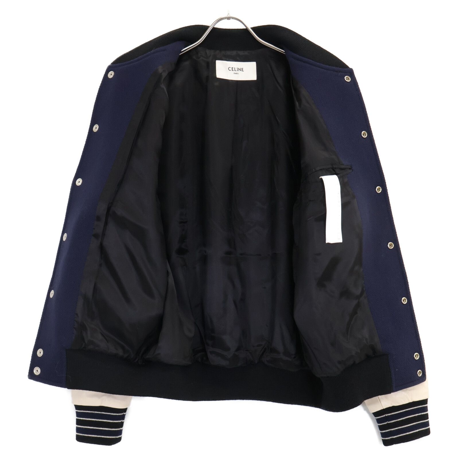 美品　セリーヌ クラシック テディジャケット 2V56D896C 44 エディ CELINE セリーヌ 【美品/国内正規】2V56D896C アームレザー切替