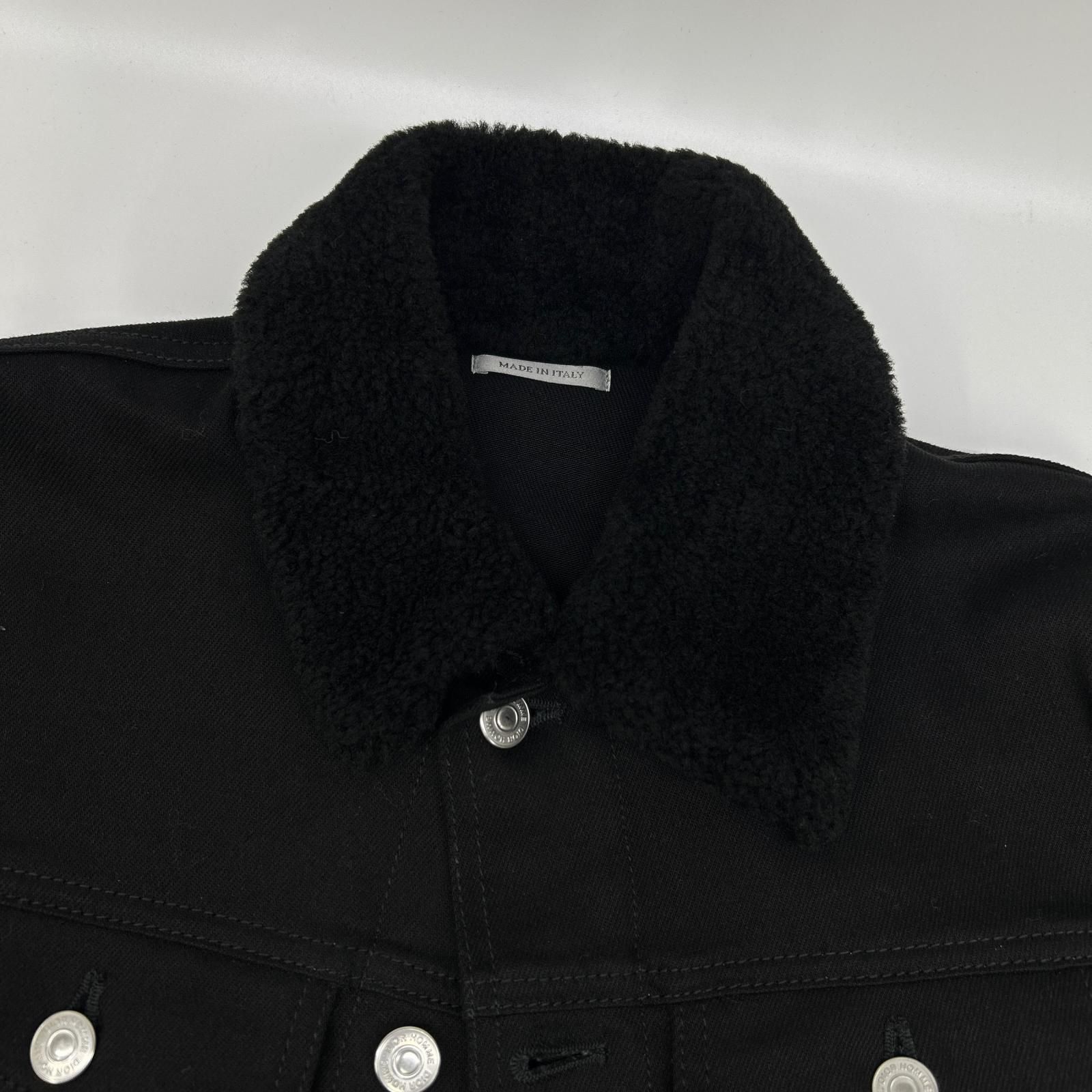 Dior HOMME ディオールオム 863C414Z4209 ブラック ボアカラー 3rd デニムジャケット 44 Dior HOMME ディオールオム 863C414Z4209 ブラック ボアカラー 3rd