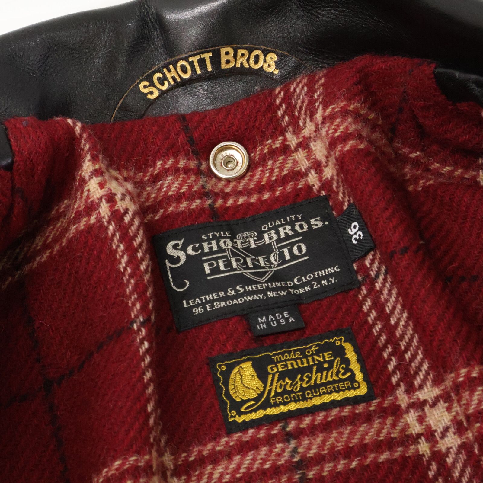 schott ショット 【美品/国内正規】7544 613SJH ホースハイド ワン