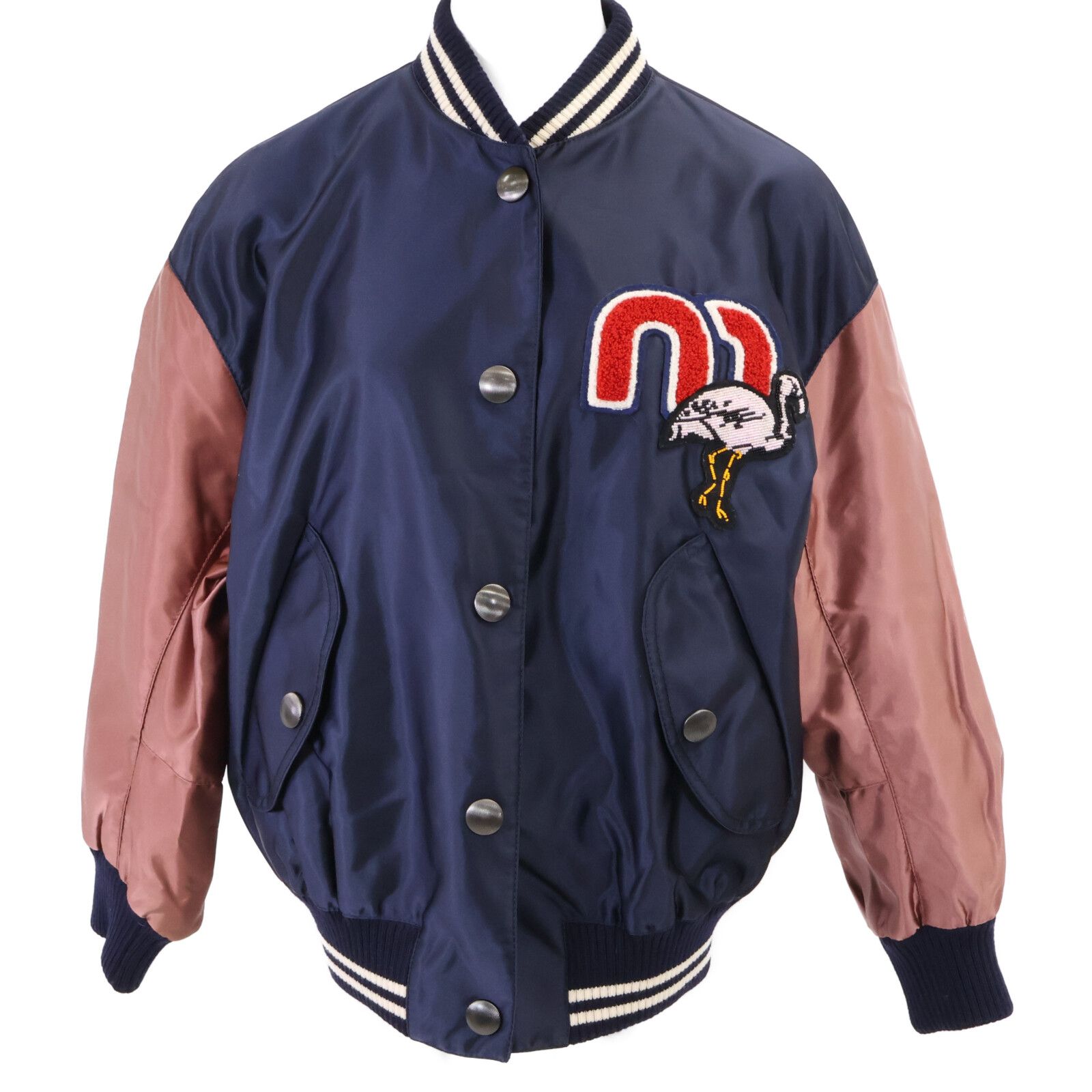 MIUMIU ミュウミュウ 【美品/国内正規】ML471 ロゴ/フラミンゴワッペン