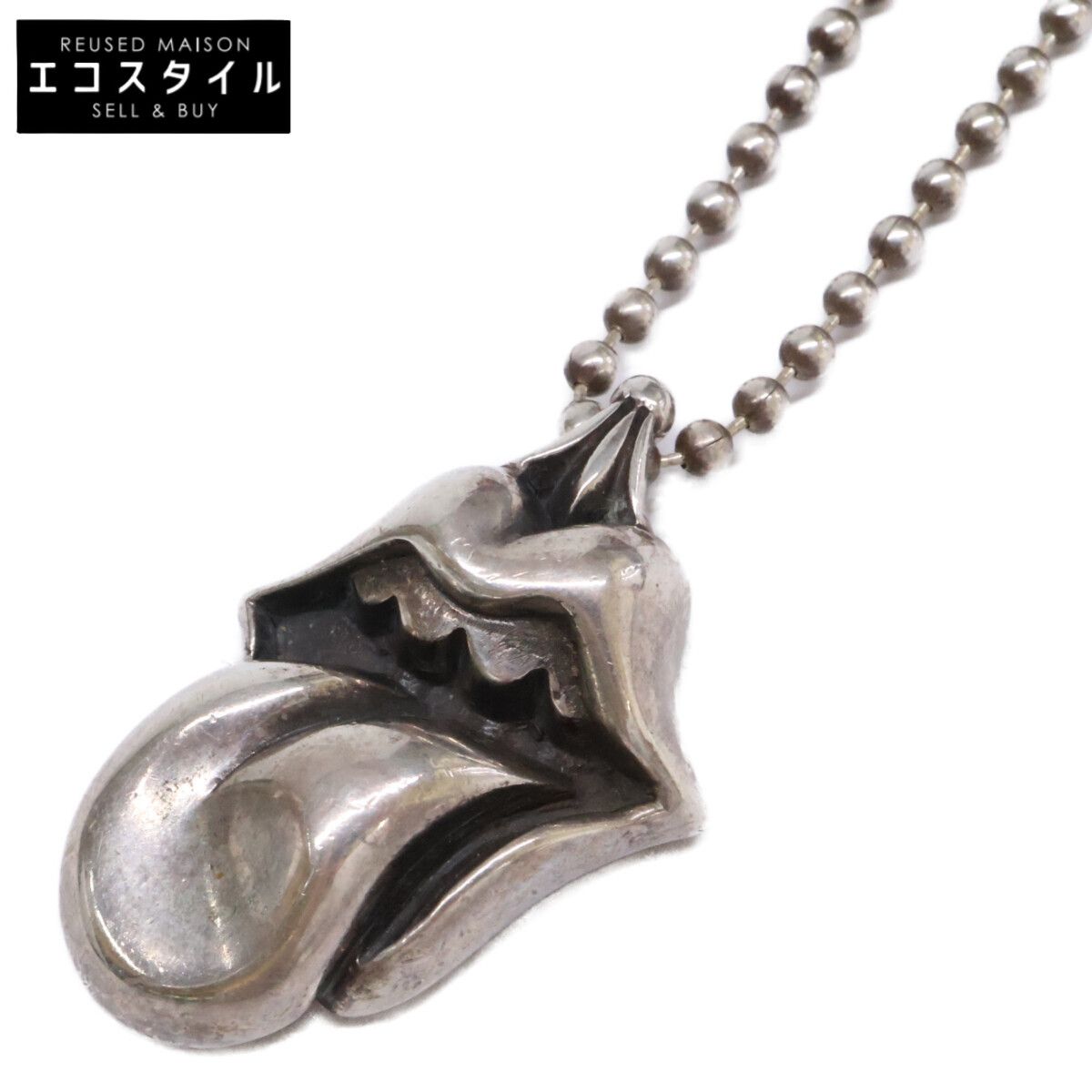 CHROME HEARTS トップ&純正チェーンセットリップ＆タンSV925 Chrome hearts クロムハーツ 925 ローリングストーンズ リップ&タン
