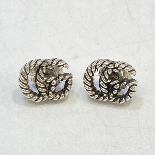 中古】GUCCI GGマーモント ダブルGツイストトーション ピアス △ポスト