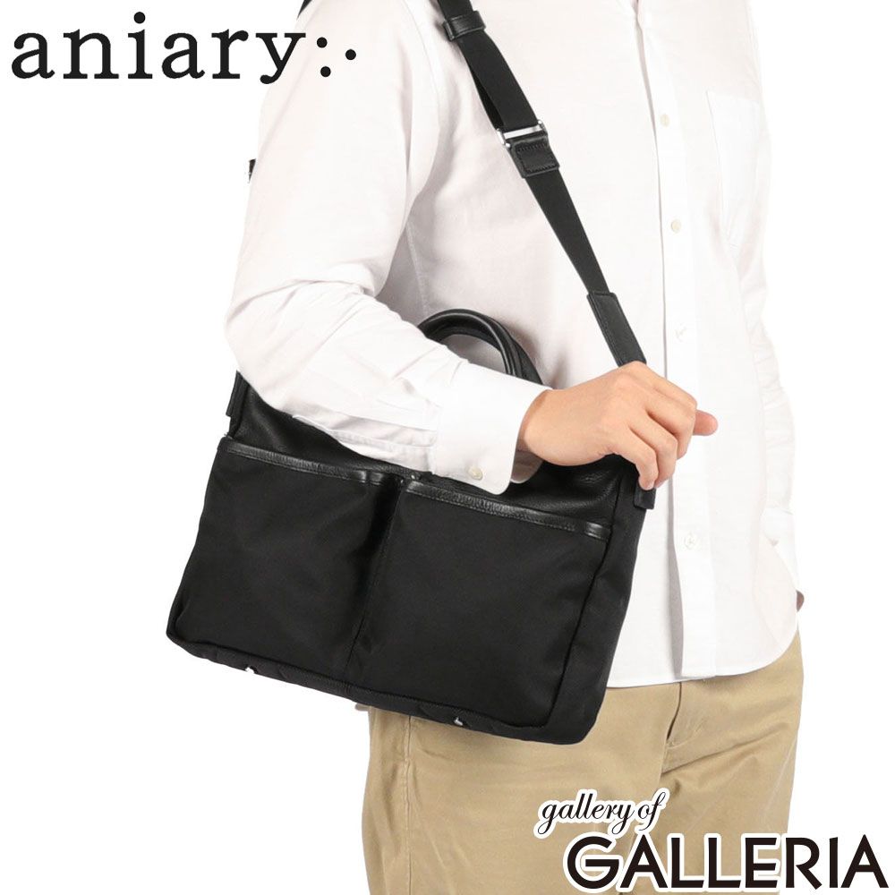 【正規取扱店】 アニアリ ビジネスバッグ メンズ aniary バッグ トート 通勤バッグ ビジネス ショルダー 2WAY A4 Cordura Twill 1680D 70-01001 Black