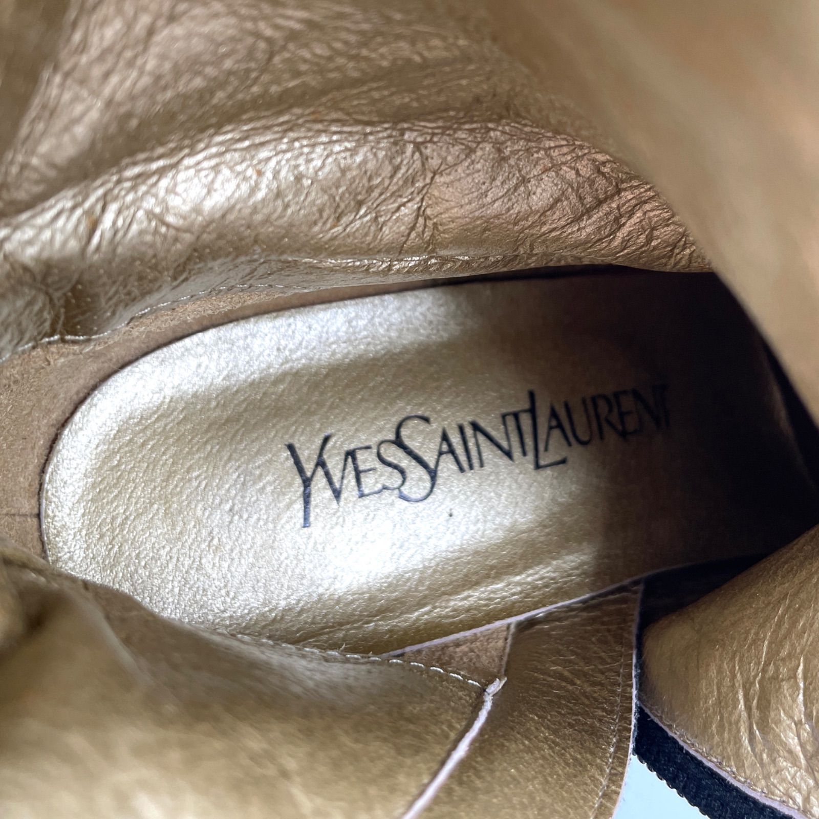 Yves Saint Laurent イヴサンローラン ロングブーツ ブラック レザー