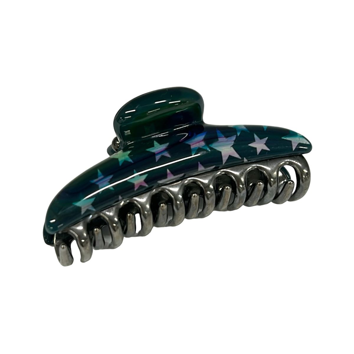【限定品】acca 星型 ヘアクリップ【美品】 acca(アッカ) アクセサリー美品 - ダークグリーン×シルバー×マルチ