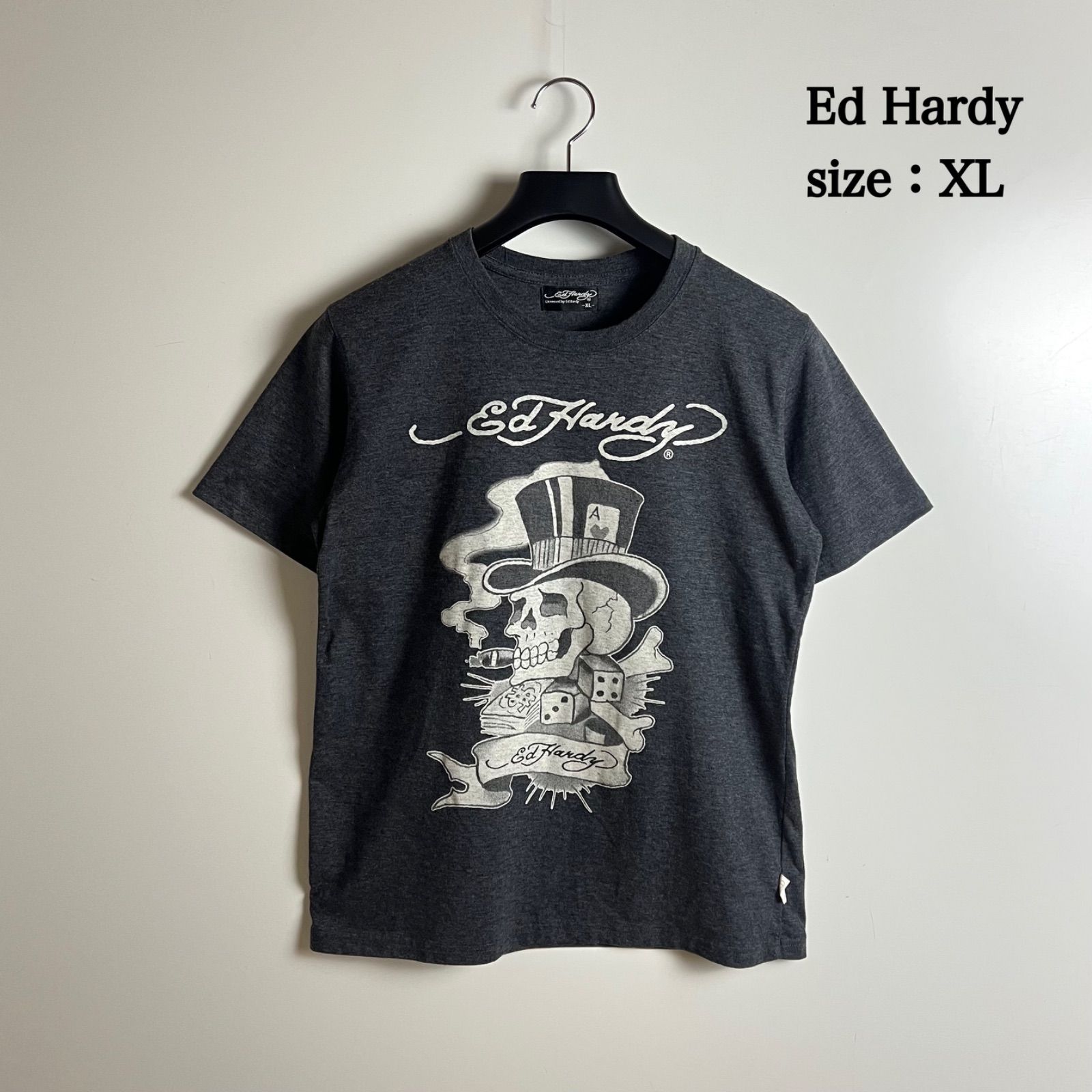 Ed Hardy y2k style skull dice Tee XL エドハーディ スカル サイコロ
