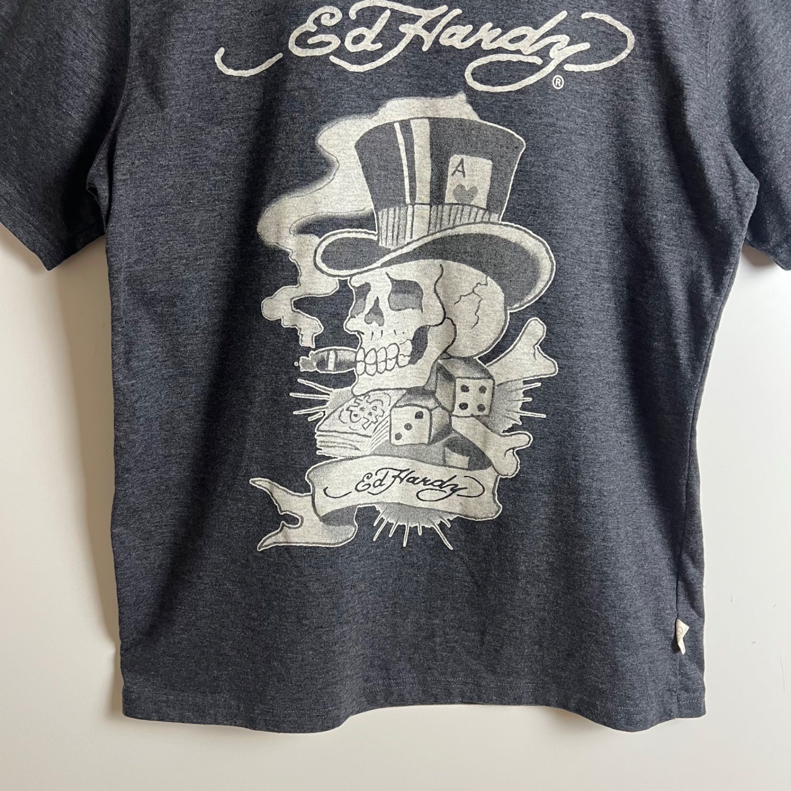 Ed Hardy y2k style skull dice Tee XL エドハーディ スカル サイコロ