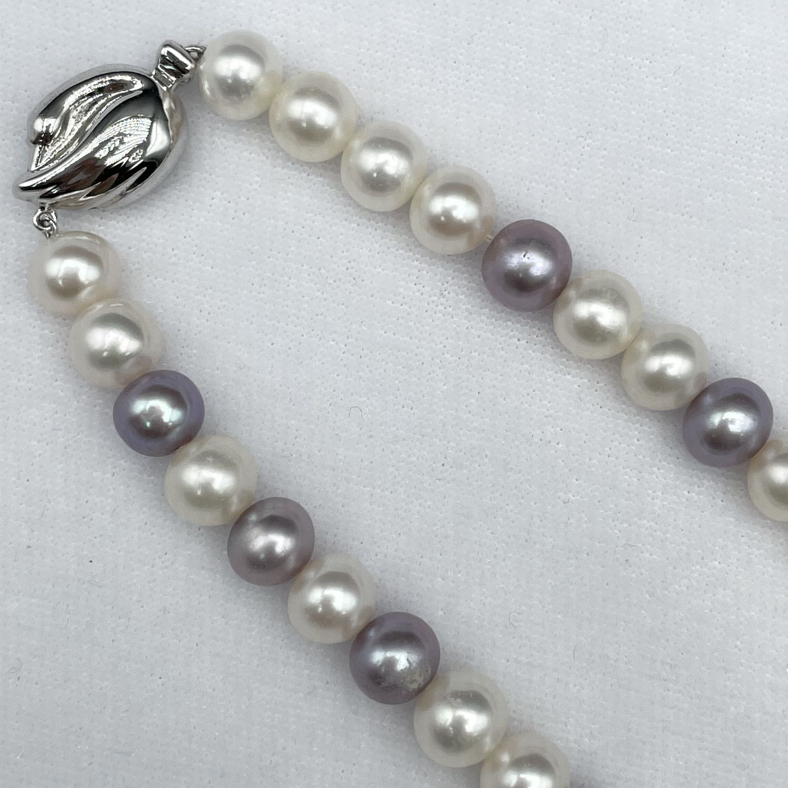 TASAKI 淡水真珠 約7.5mm-8mm ネックレス Silver【2022994-0407