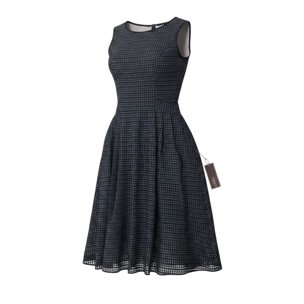 FOXEY　フォクシー　38 ダークデニム ノースリーブ ワンピース 75g23 【未使用タグ付】 FOXEY フォクシー 24SS Early Summer Dress