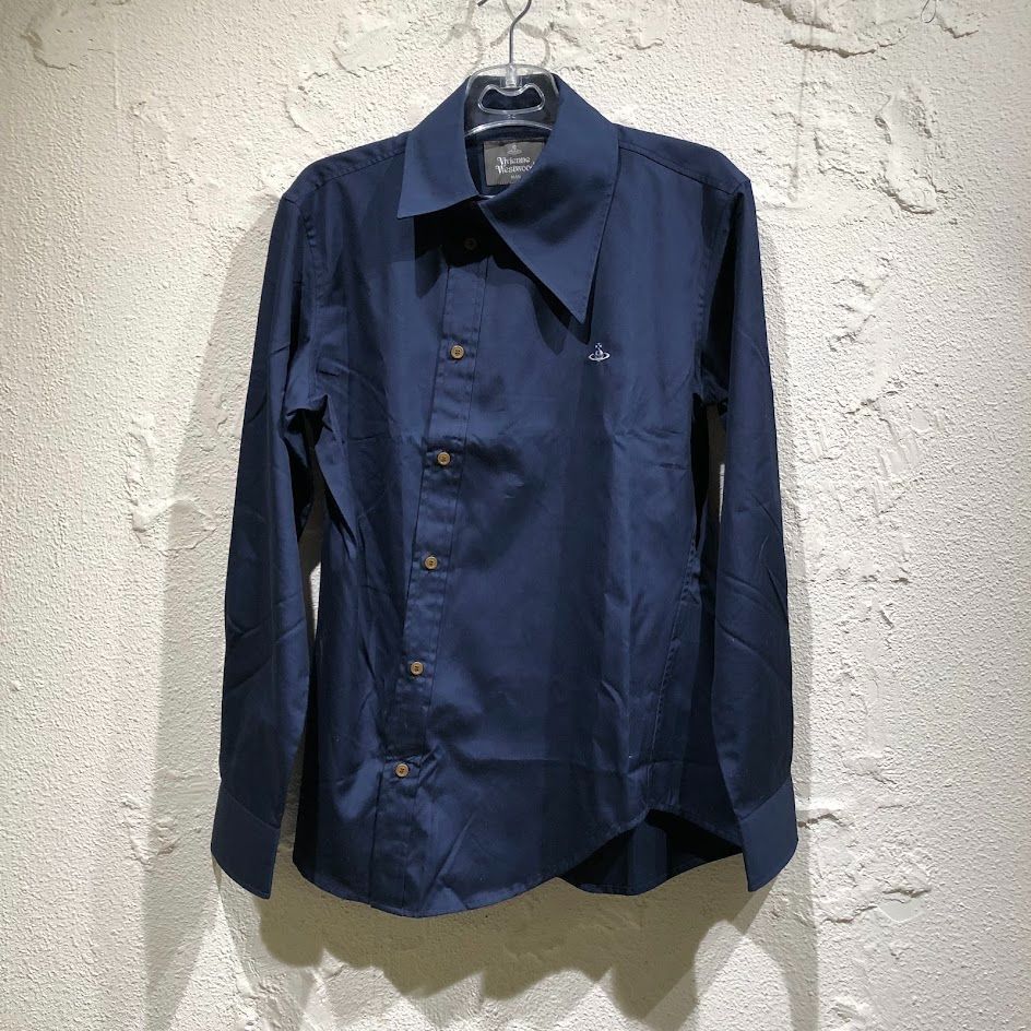Vivienne Westwood MAN アシンメトリーシャツ 46 ネイビー - メルカリ