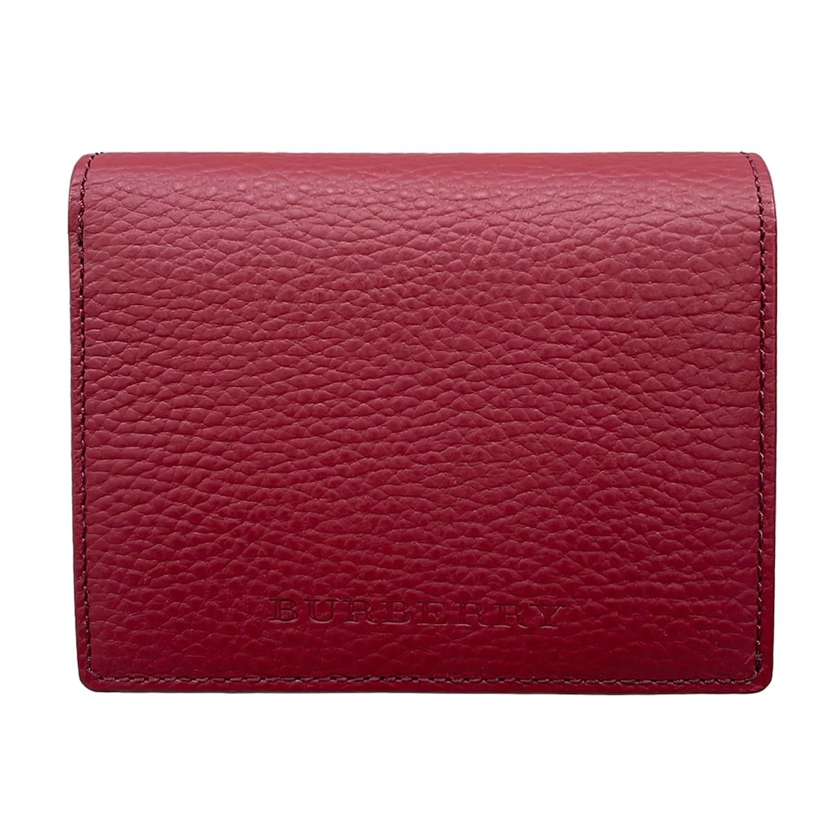 BURBERRY/Burberry(バーバリー) 2つ折り財布新品同様 - レッド レザー