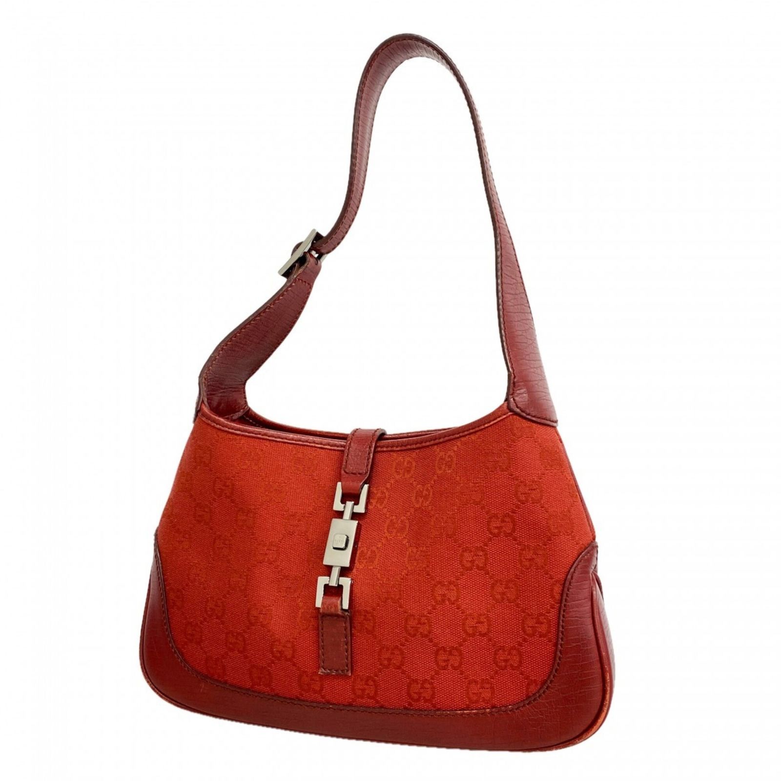グッチ(Gucci) グッチ ハンドバッグ GGキャンバス ジャッキー 01147 キャンバス レッド レディース