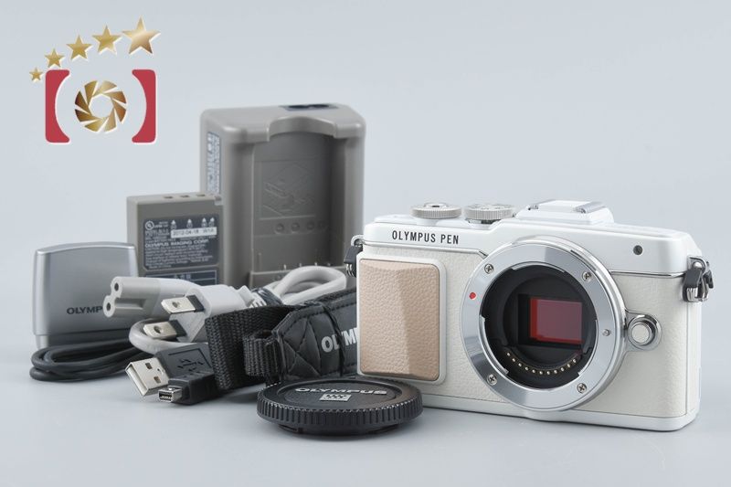 【中古】OLYMPUS オリンパス PEN Lite E-PL7 ホワイト ミラーレス一眼カメラ シャッター回数僅少