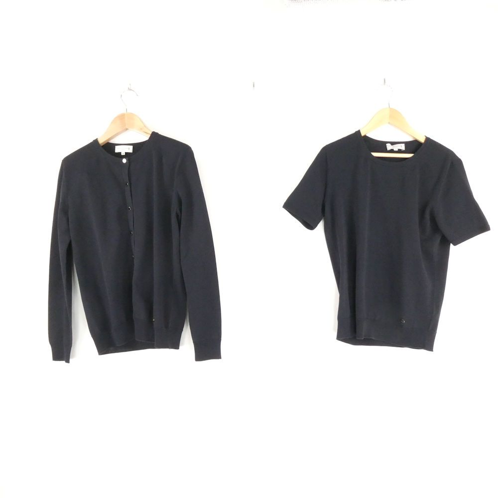 美品 MACKINTOSH マッキントッシュ G5N35-317-28 アンサンブル 38(L相当) ポリエステル コットン 長袖カーディガン 半袖ニット セット レディース AN3702A70 7,668円