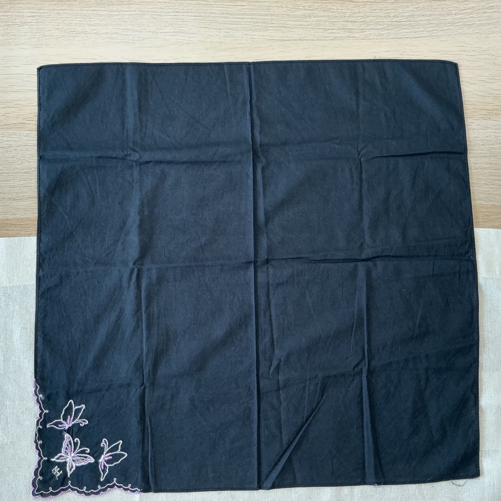 HANAE MORI ハナエモリ ハンカチ ブラック 約47.5×47cm 中古 - メルカリ