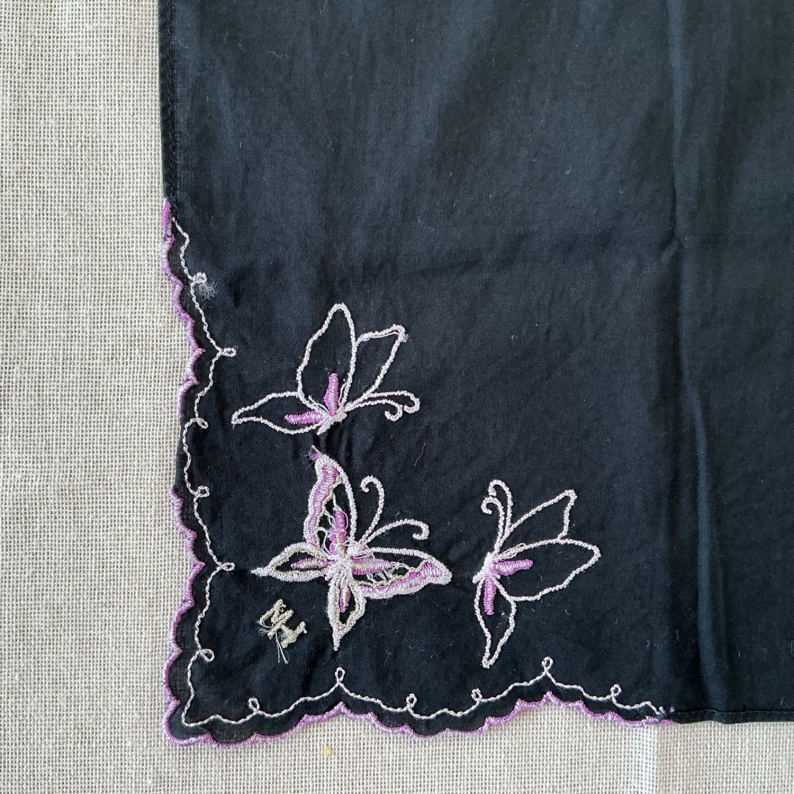 HANAE MORI ハナエモリ ハンカチ ブラック 約47.5×47cm 中古 - メルカリ