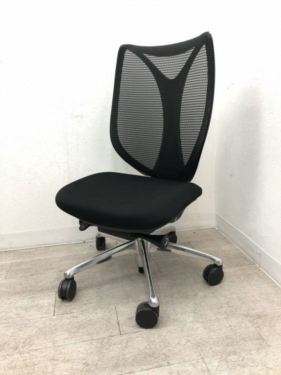 【中古品】オカムラ サブリナチェア C833BW ブラック