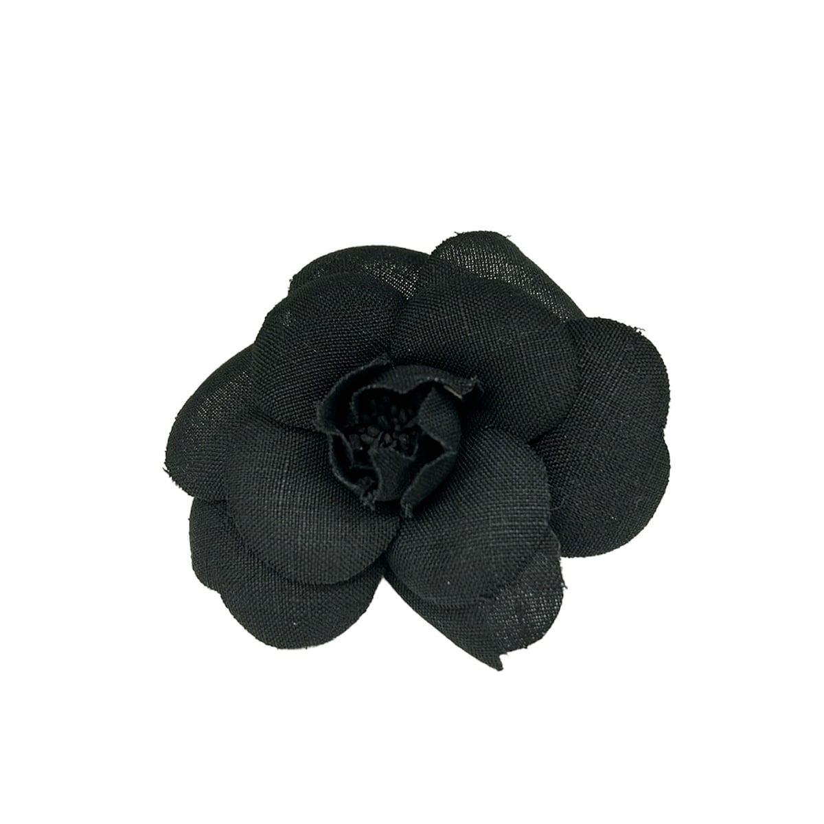 CHANEL(シャネル) コサージュ美品 カメリア コットン 黒 - メルカリ