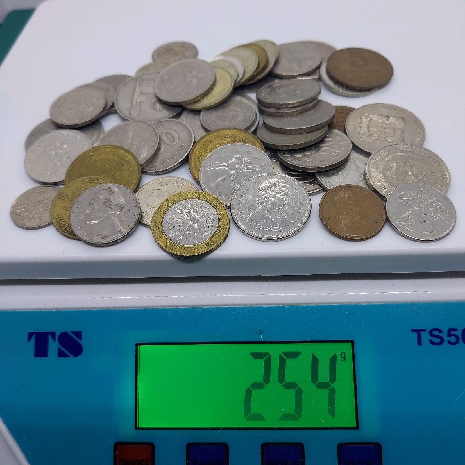 外国コイン まとめて 約0.25kg(約250g) 海外硬貨 古銭 アメリカ