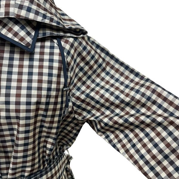 ◇ アクアスキュータム Aquascutum レインコート クラブチェック柄