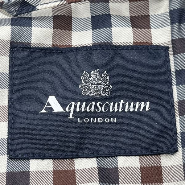 ◇ アクアスキュータム Aquascutum レインコート クラブチェック柄