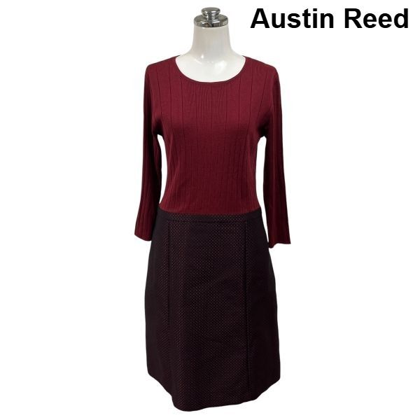 ◇ オースチンリード Austin Reed ワンピース ミモレ丈 長袖 クルー