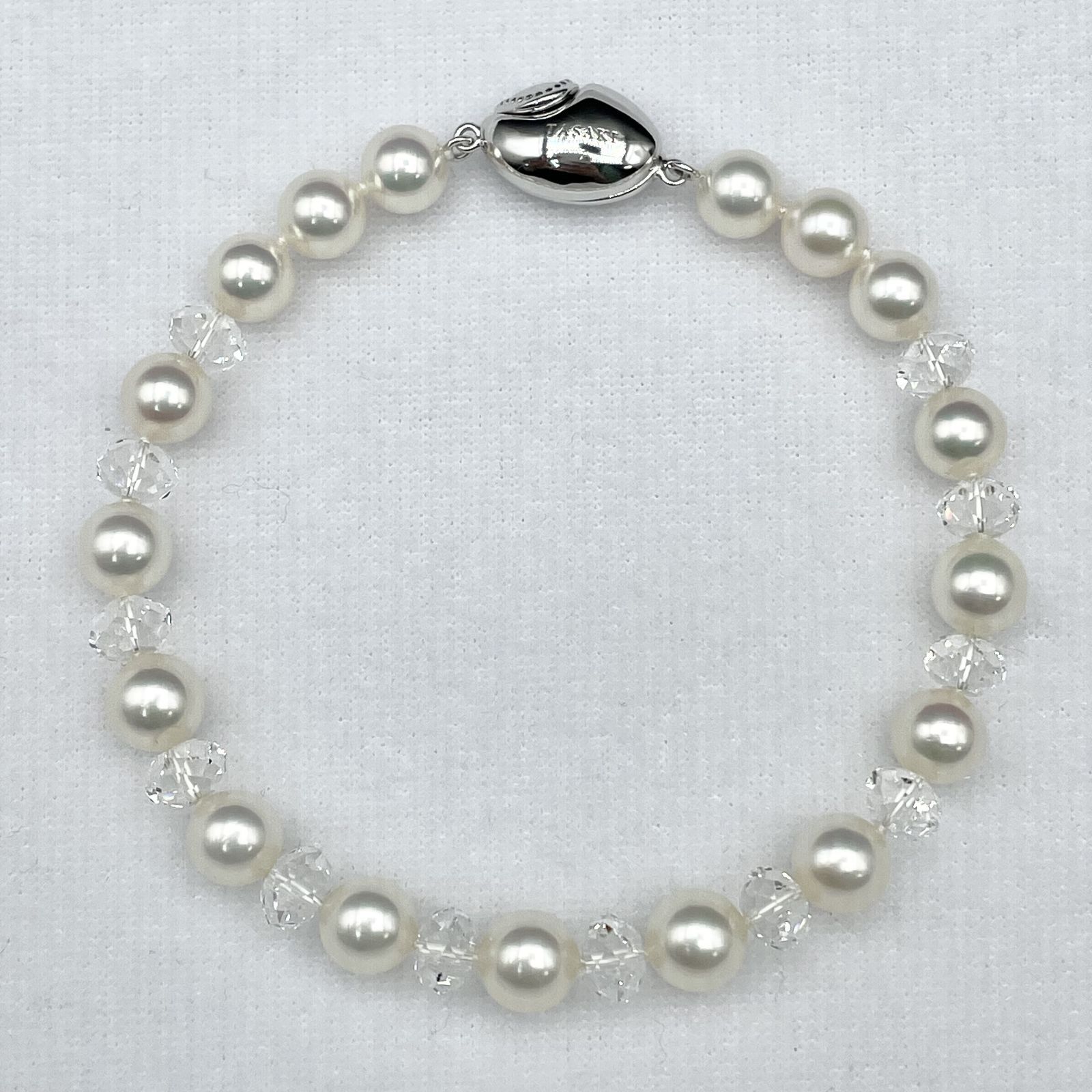 TASAKI 現行 アコヤ真珠 約6.5mm-7mm ブレスレット Silver【2439761