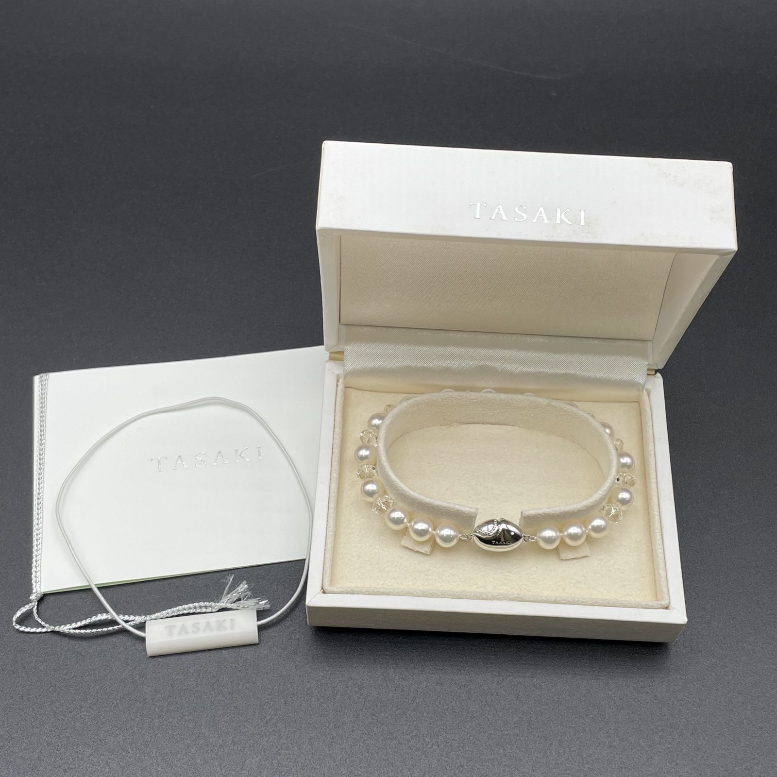 TASAKI 現行 アコヤ真珠 約6.5mm-7mm ブレスレット Silver【2439761