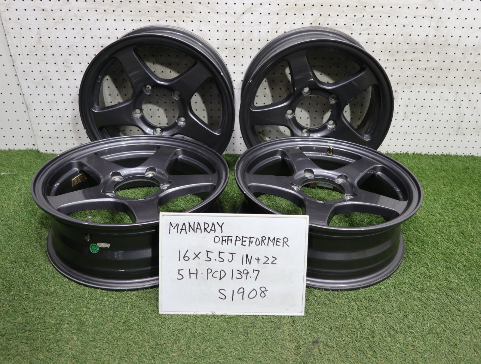 1(S1908)MANARAY OFFPEFORMER/16×5.5J IN+22/5H PCD139.7☆