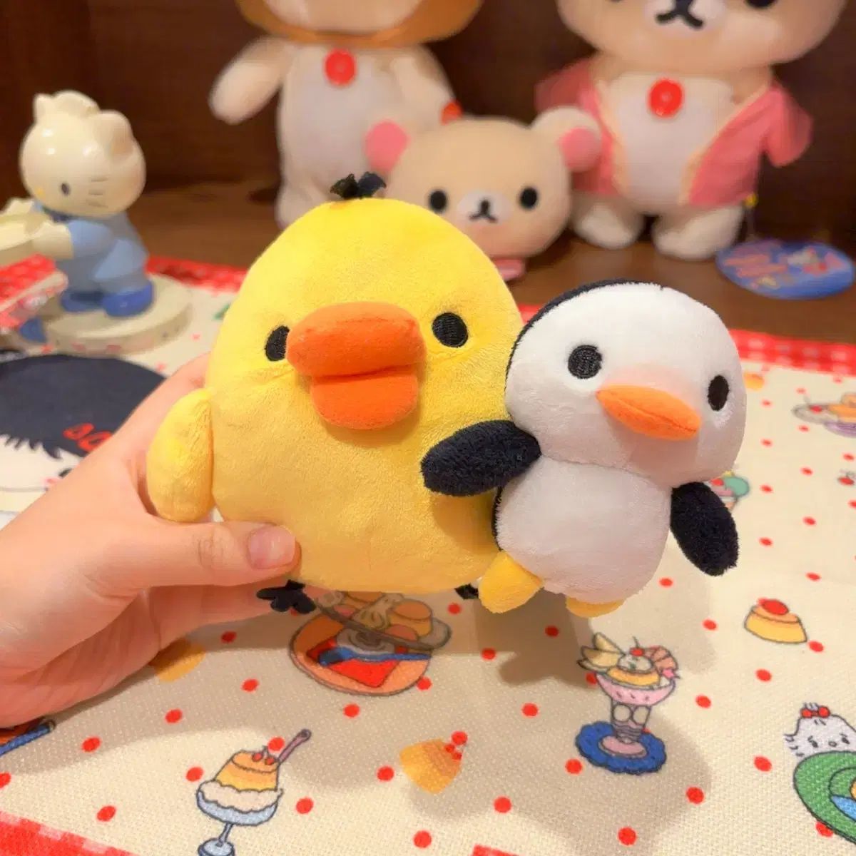 古典 San-X キーイロイトリ ペンギン ぬいぐるみ セット