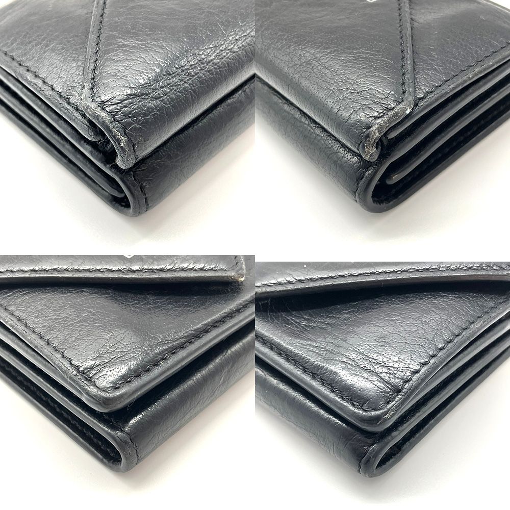 バレンシアガ ペーパー ミニウォレット ブラック BALENCIAGA ABランク