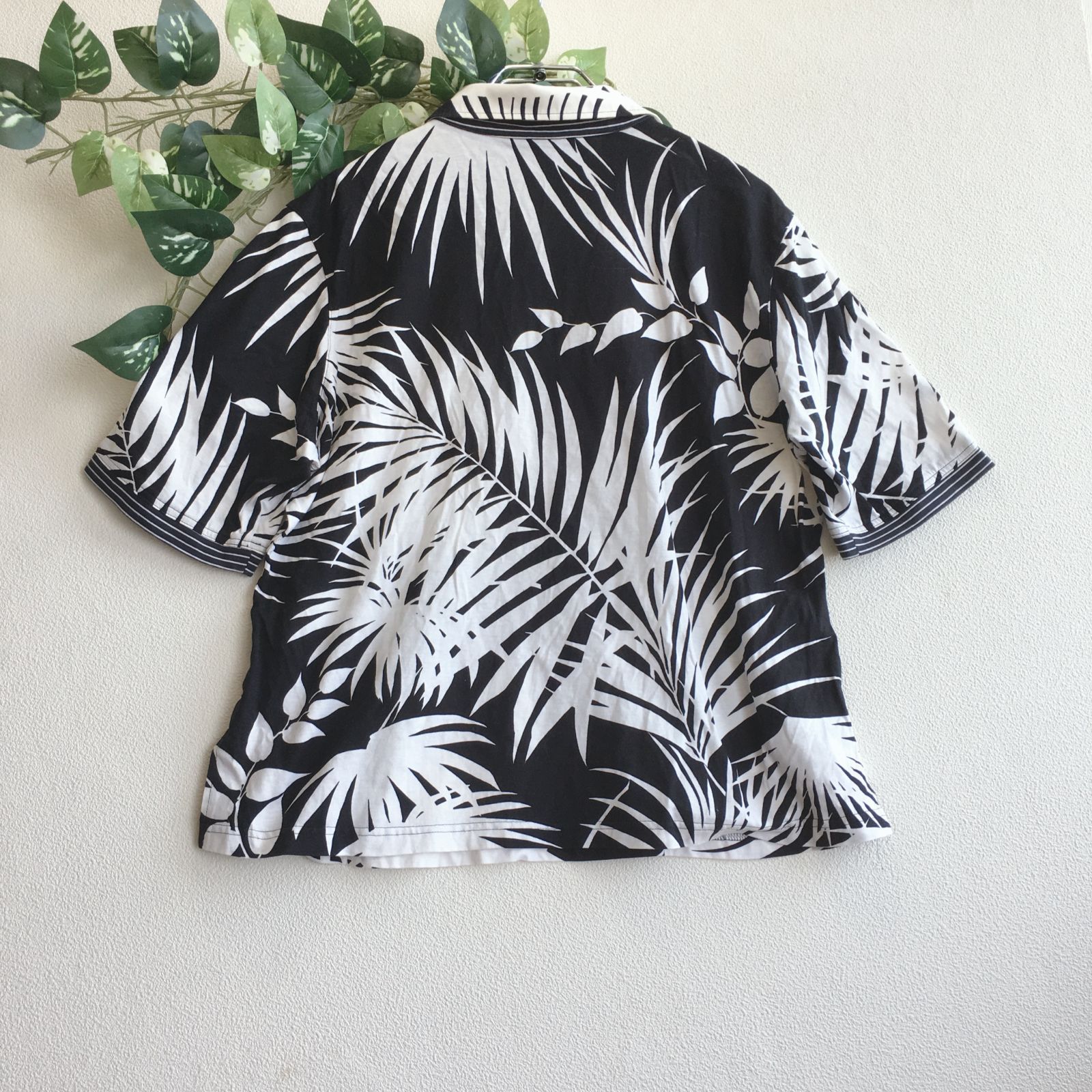 美品✨ サンローラン Saint Laurent ポロ シャツ 総柄 ブラック 半袖