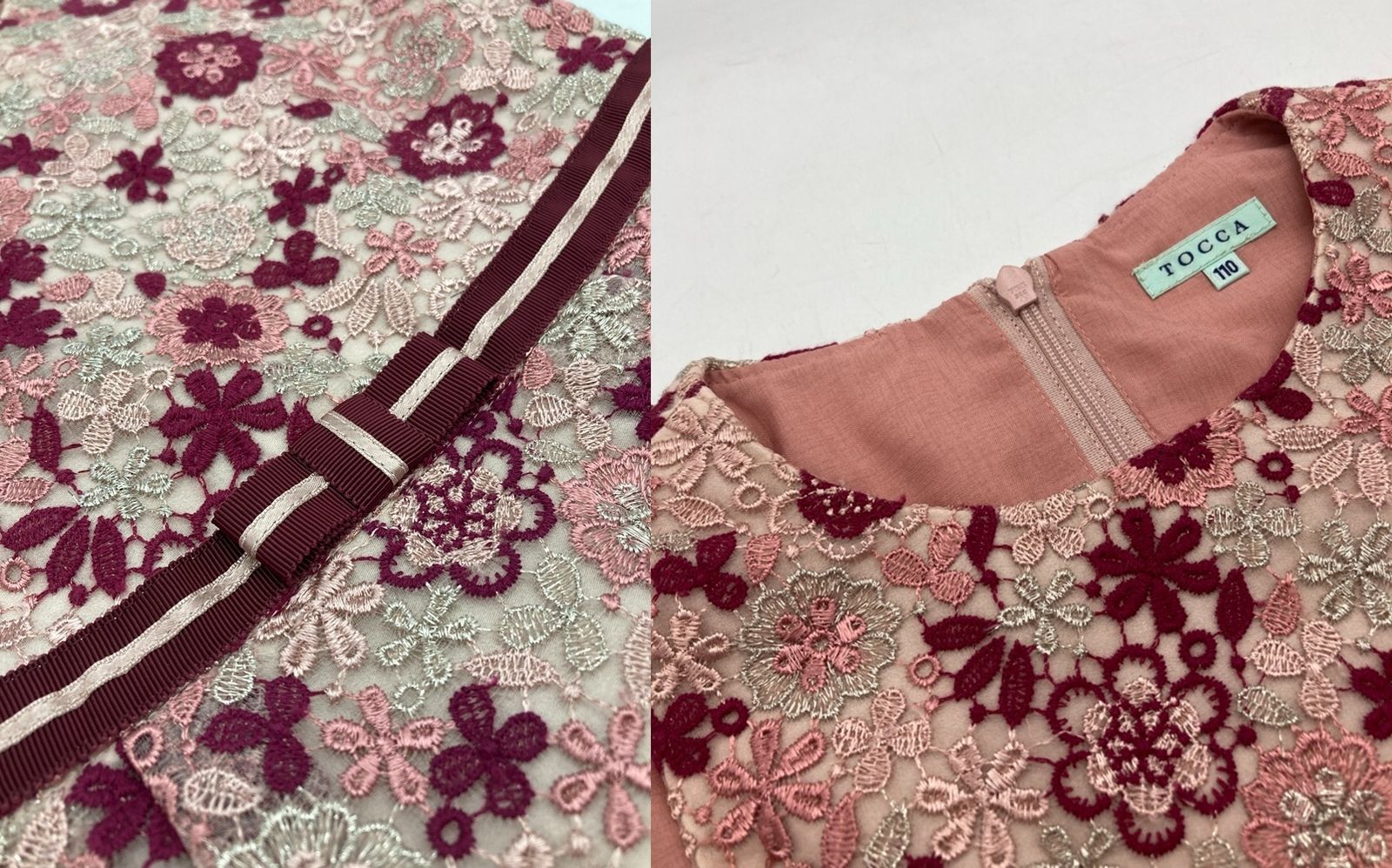 TOCCA トッカ キッズライン バンビ―ニ 花柄 刺繍 ノースリーブ