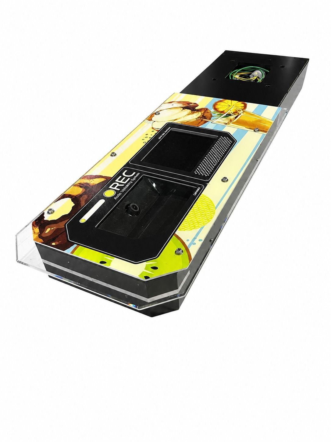 中古品 SEGA maimai旧筐体 REC/録画アップロード系ユニット Auto Uploading System カメラ/プレビューモニター 黄色パネル 筐体部品 傷あり