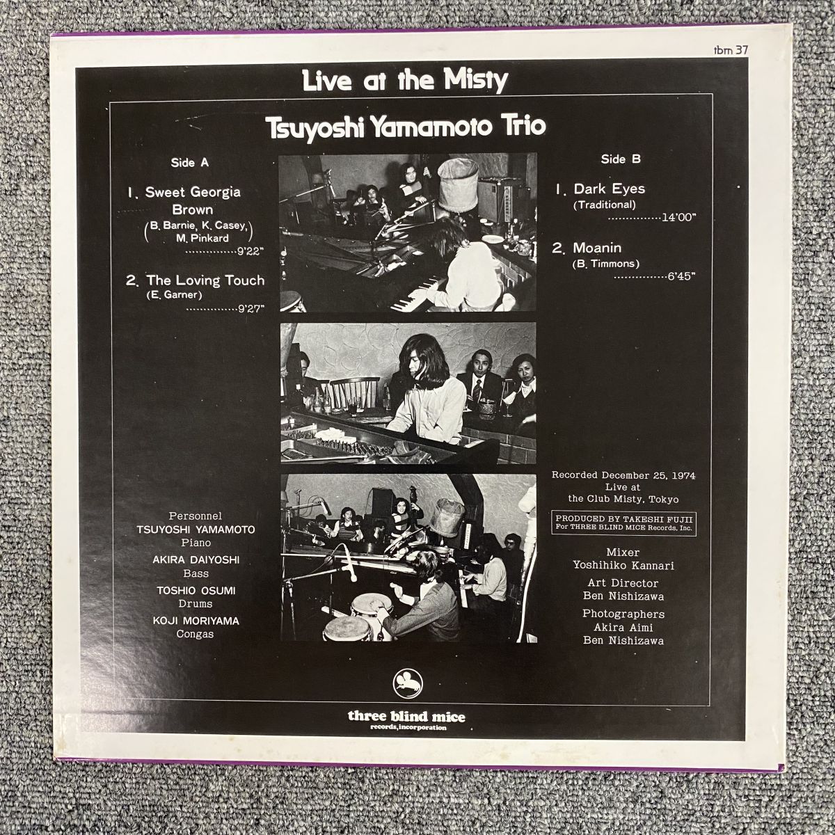 山本剛 Trio/冊子付き / Live At The Misty / TBM-37【LP/レコード/record】