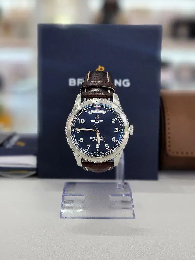 BREITLING ブライトリング エビエーター 8 デイデイト デニム文字盤