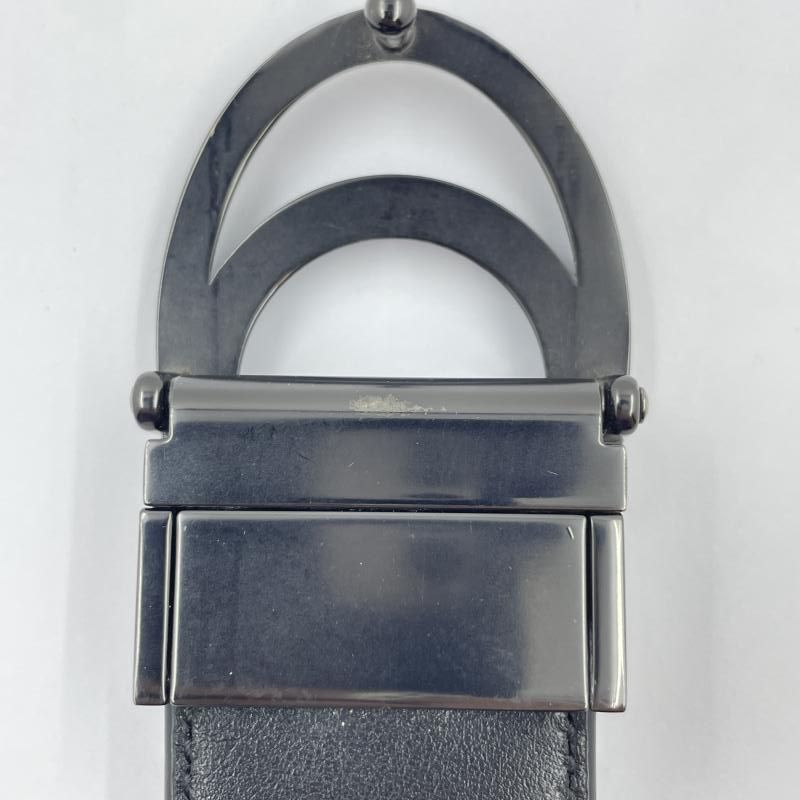 中古】COACH リバーシブル シグネチャー ベルト カットトゥ グレー