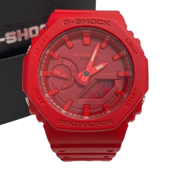 良品/CASIO カシオ/G-SHOCK ジーショック/デジタル腕時計/レッド赤/GA-2100/箱付き/メンズ/FB4635