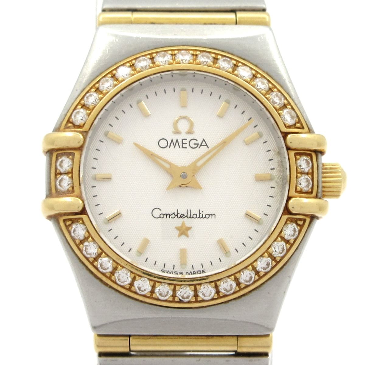 OMEGA(オメガ) 腕時計 コンステレーションミニ 1267.30 レディース SS×K18YG/ダイヤモンドベゼル/ダイヤ0.32ct 白