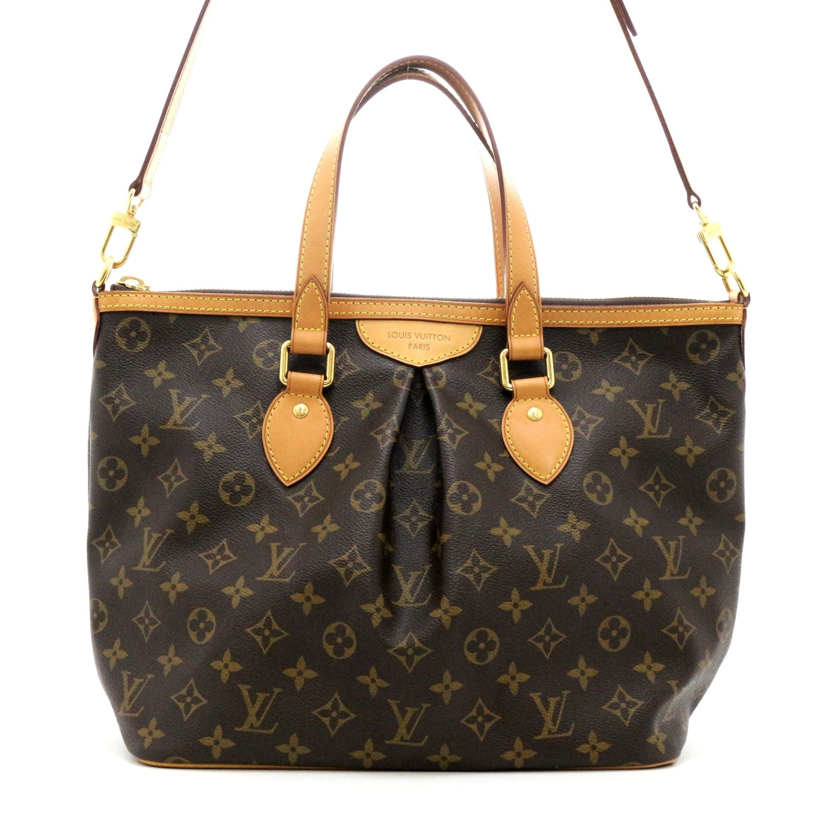 LOUIS VUITTON ルイ・ヴィトン パレルモPM M40145 ショルダーバッグ モノグラムキャンバス/レザー ブラウン レディース【中古】473
