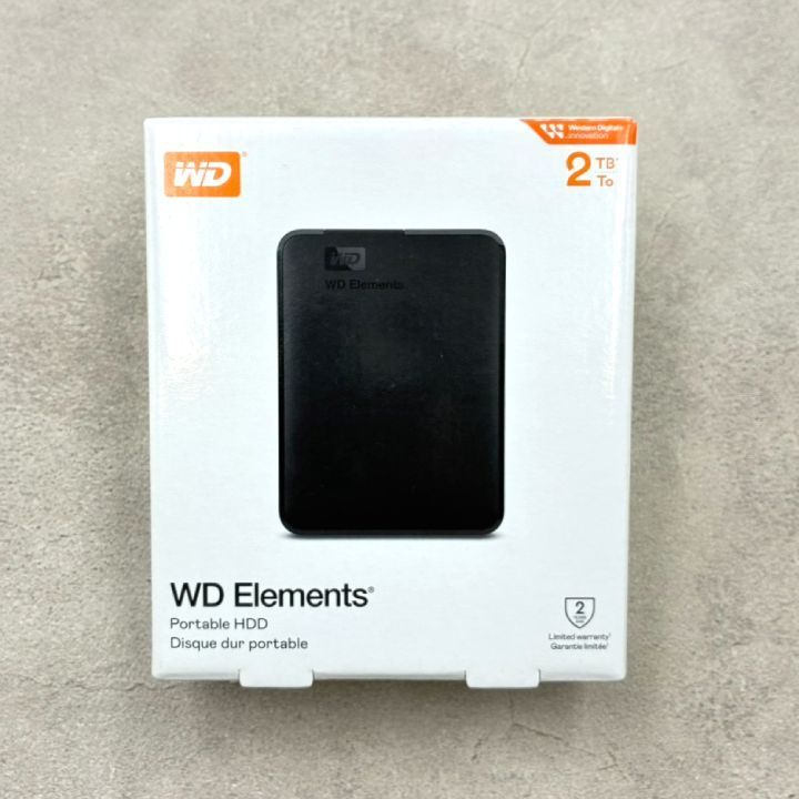 【新品未使用】ポータブルHDD 外付けHDD 2TB Western Digital WD 開封のみ