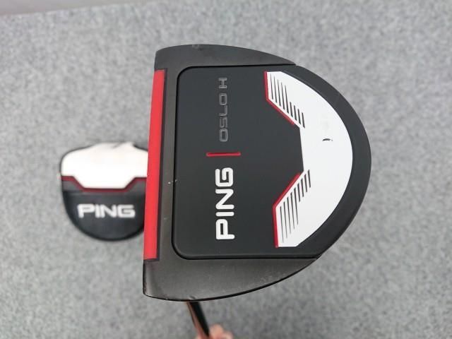 【中古】 左用 PING ピン 2021 OSLO H 黒ドット 34インチ レフティー 長さ調整機能付き