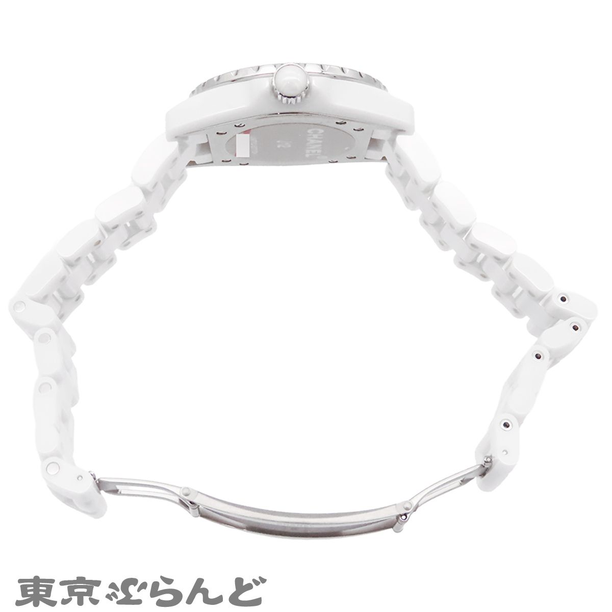 シャネル CHANEL J12 H3827 ホワイト セラミック SS ブルーライト 38mm 世界限定2000本 箱 保証書付 腕時計 メンズ 自動巻 仕上済 241001033157