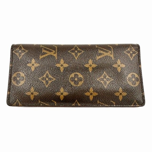 ルイヴィトン LOUIS VUITTON ポルトフォイユ ブラザ モノグラム 二つ折り長財布 M66540 茶 ブラウン ブランド古着ベクトル 中古▲260714