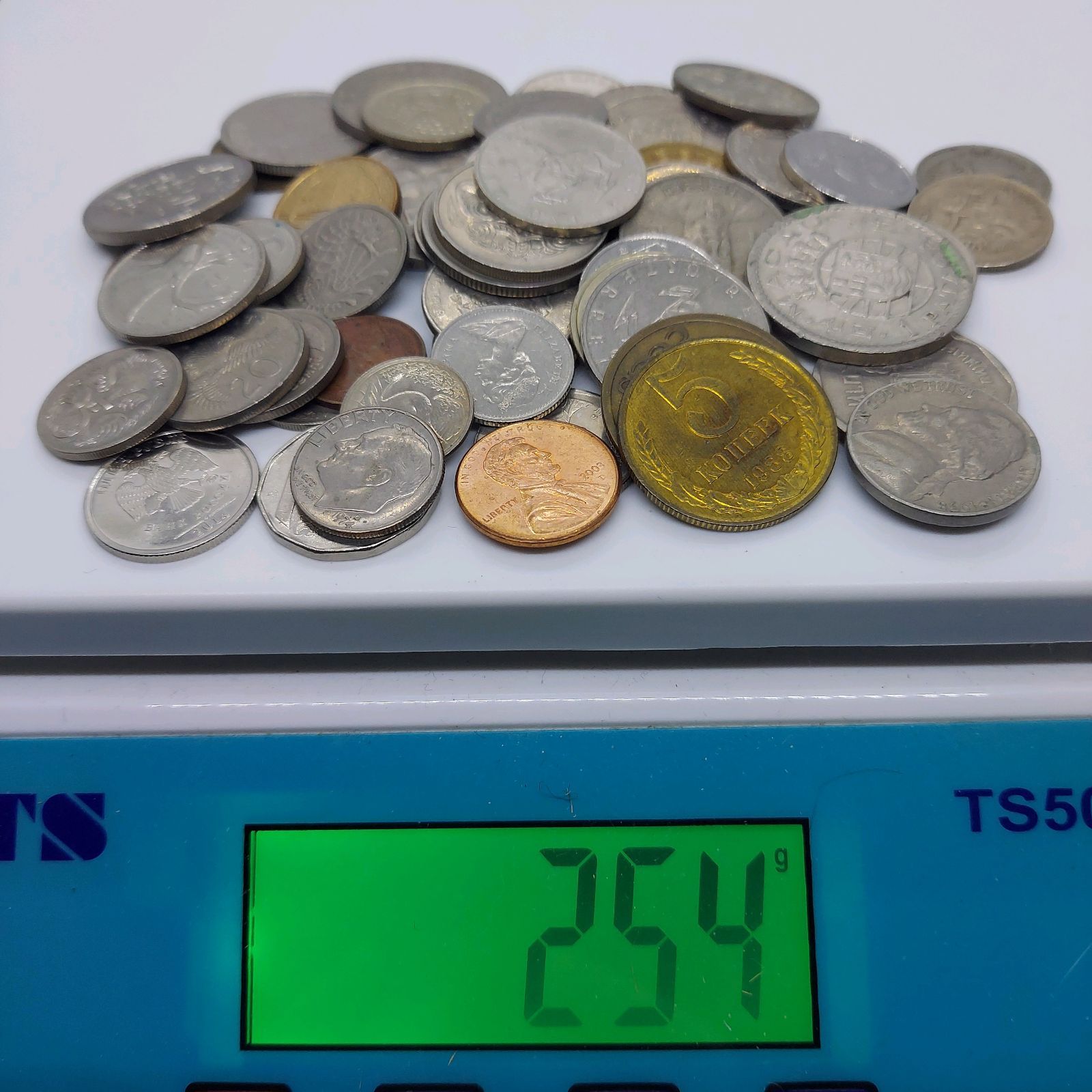 外国コイン まとめて 約0.25kg(約250g) 海外硬貨 古銭 アメリカ