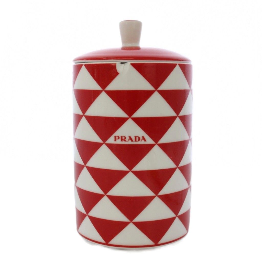 【未使用新品】PRADA ダイヤモンドパターンキャンドル プラダ PRADA ダイヤモンドパターン キャンドル ろうそく 陶器 /BM