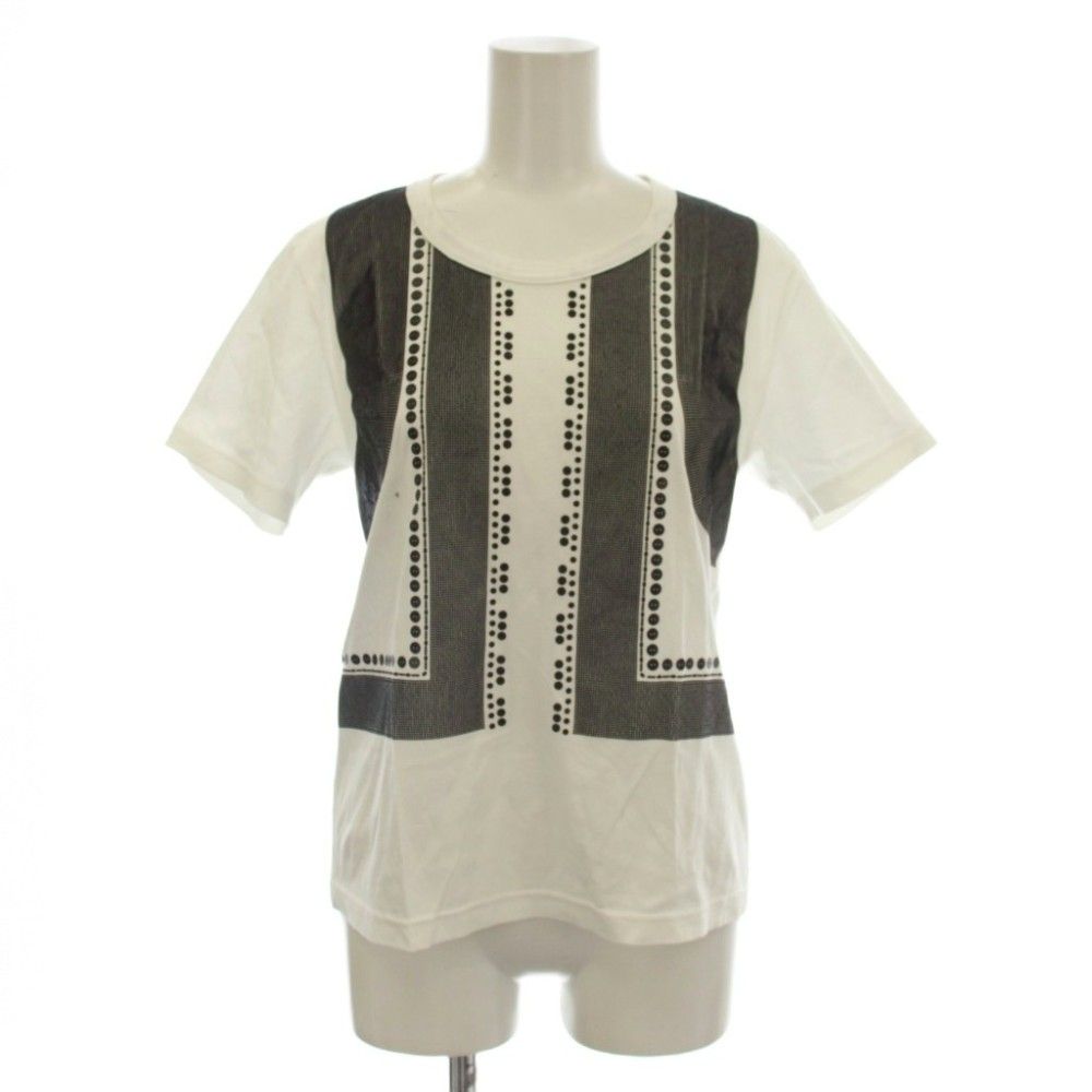 ノワールケイニノミヤ kei ninomiya Tシャツ ラバープリント 半袖 S 白 ホワイト 3O-T004 /☆G
